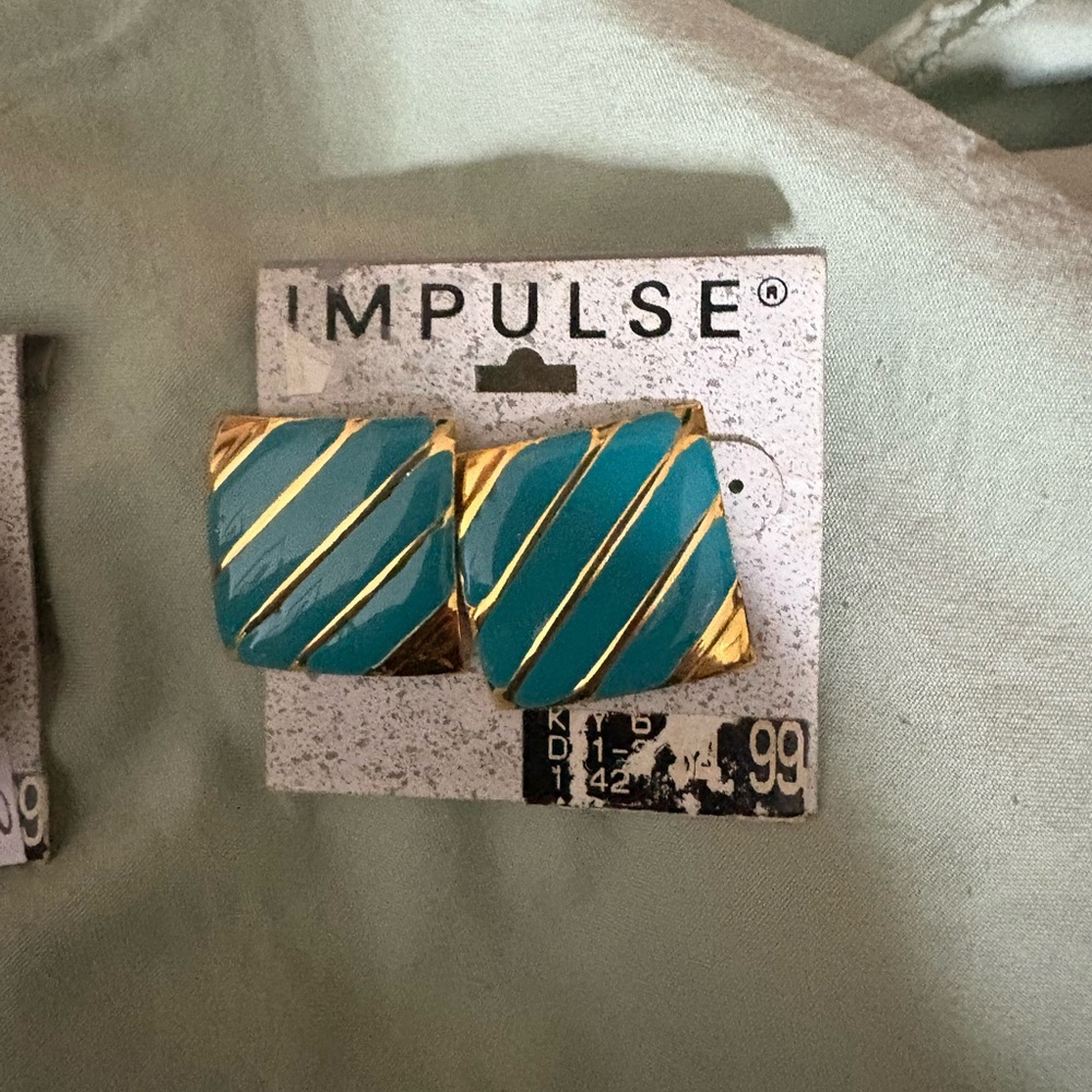 Pulse Gold and Teal Hair Clips